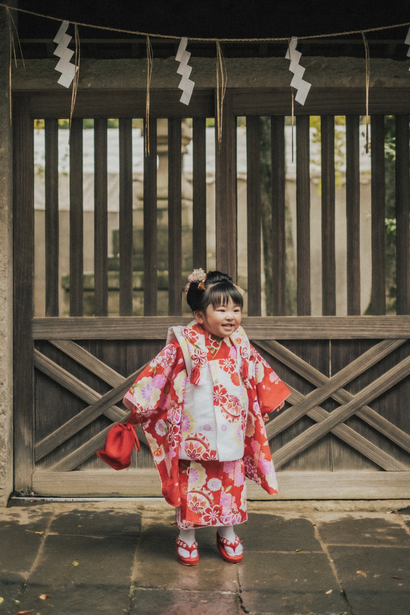 神社・お寺で、七五三。